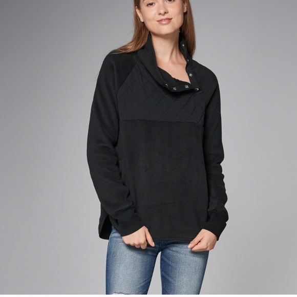 A&F Abercrombie Quilted Fleece Pullover Small - Picture 2 of 2